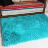 Голубой прикроватный коврик с высоким ворсом JumKids Sweet Blue
